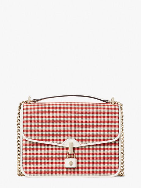 Kate Spade New York Locket Plaid Large Flap Shoulder Bag