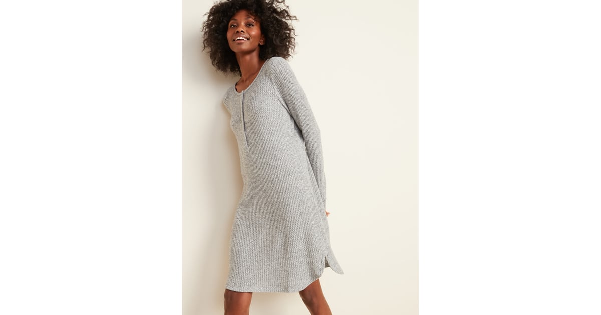 Cosy Thermal-Knit Henley Nightgown, 15 Nightgowns That Guarantee a Good  Night's Sleep