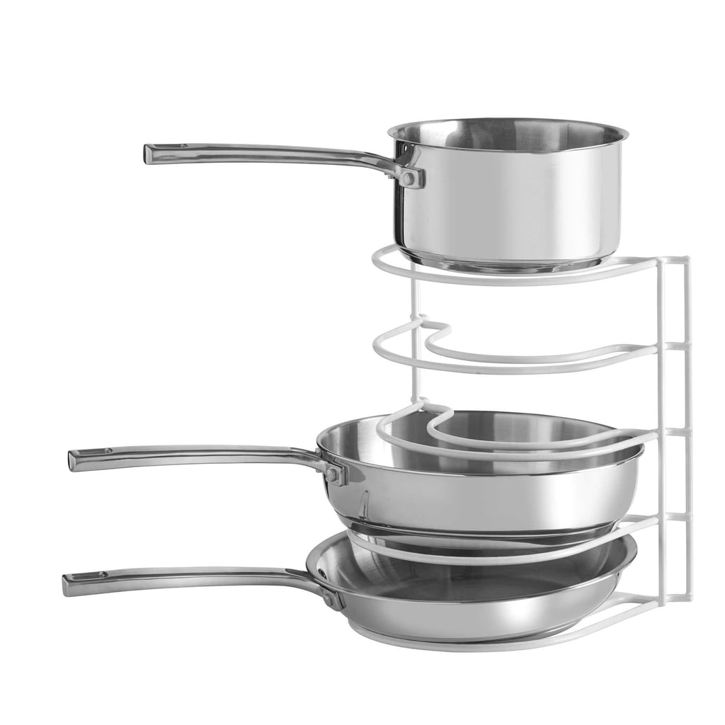 Salt Pot and Pan Organizer Rack in White