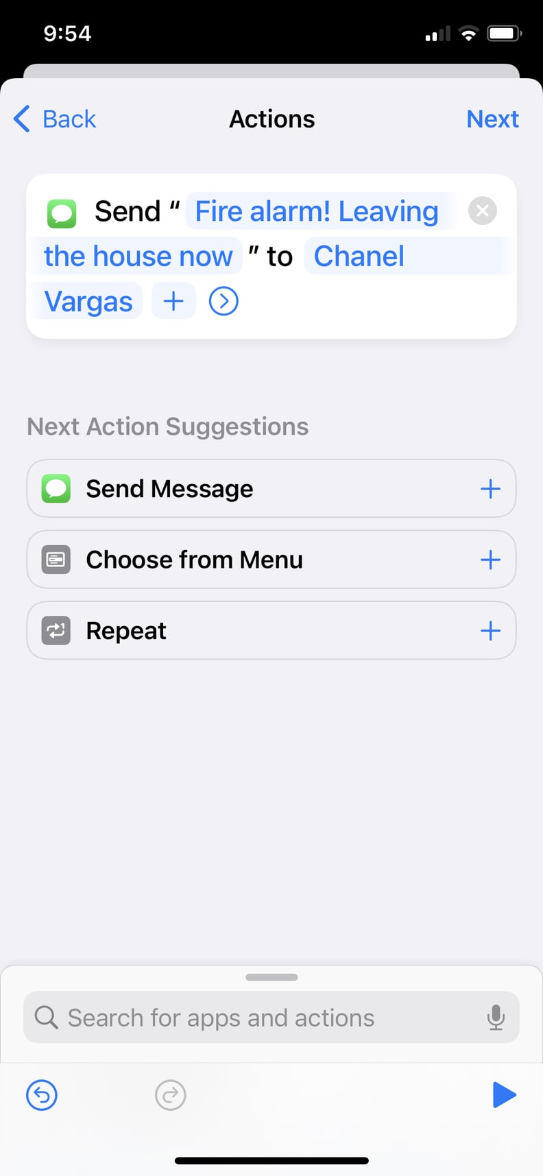 Type Out the Recipient and the Message You Want to Send in Response to the Sound