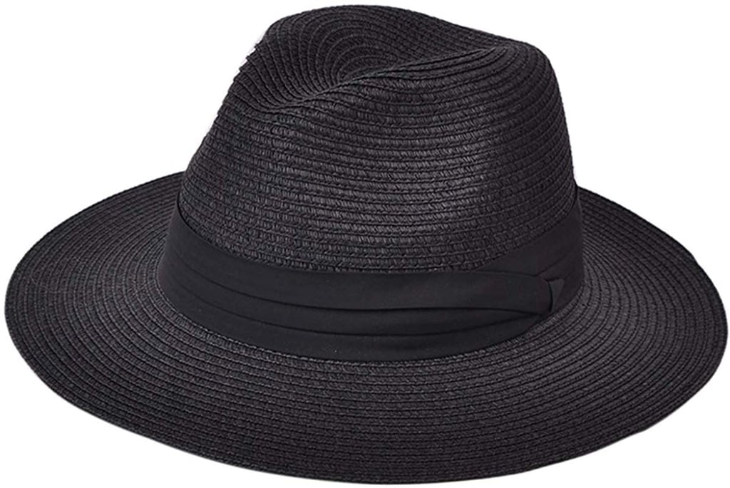 Lanzom Wide-Brim Straw Panama Hat