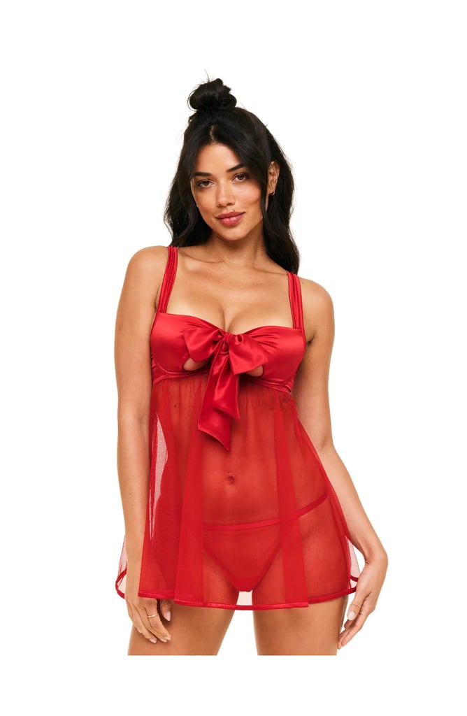 Adore Me Bessima Babydoll & G-String Set ($39, originally $65)
Perfect for making yourself the present this holiday season, this ribbon-adorned babydoll set adds an element of fun to the bedroom. Not to mention it comes with a matching G-string to spice things up a notch.