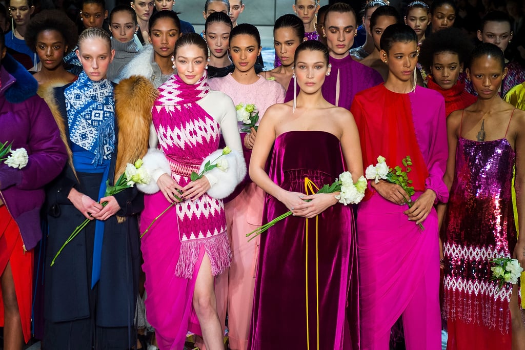 Gigi and Bella Led the Model Pack During the Finale at Prabal Gurung