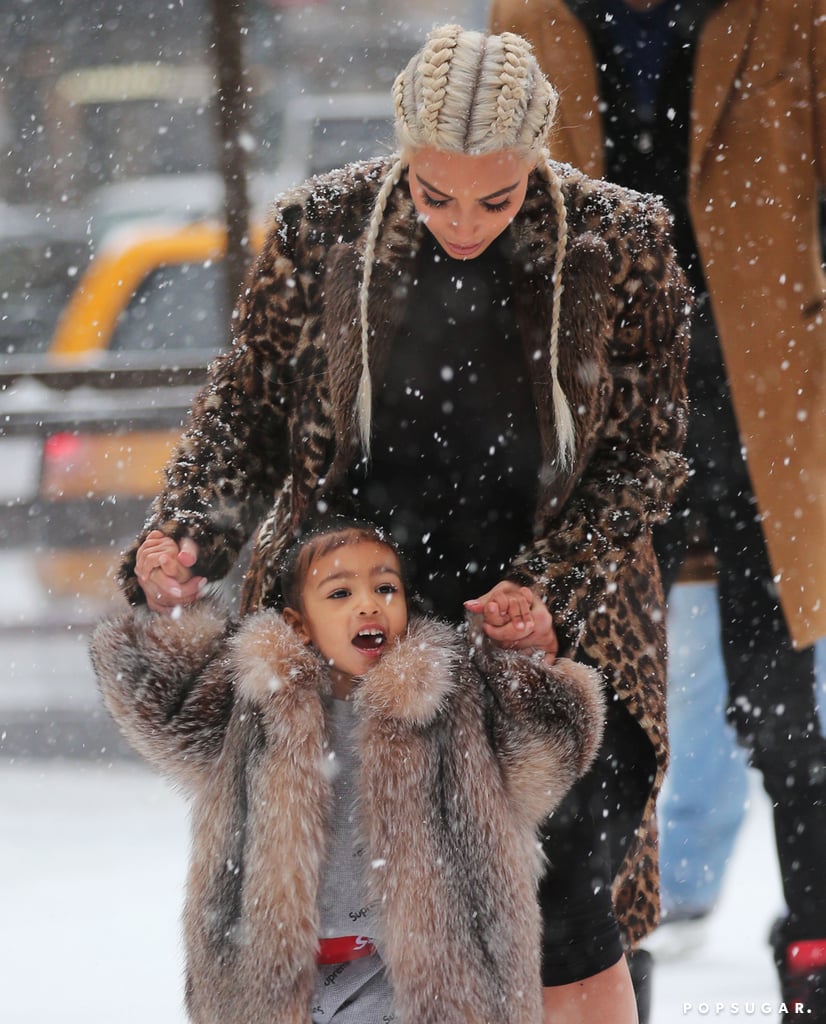 Kim Kardashian and North West Ice Skating in NYC Pictures