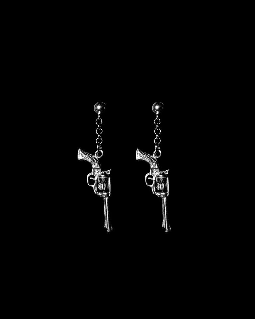 For Those Who Sin Ball Charm Earrings in Revolver