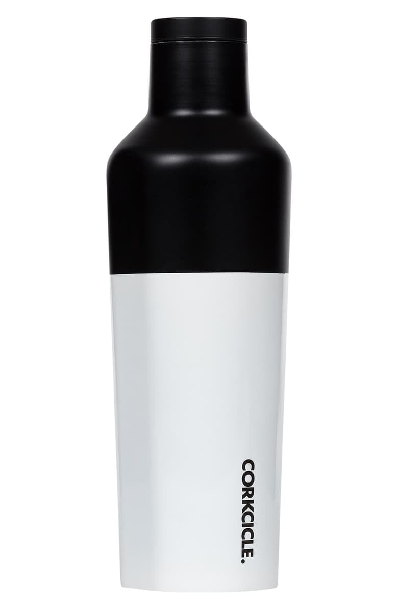 Corkcicle Modern Black Insulated 16-Ounce Stainless Steel Canteen