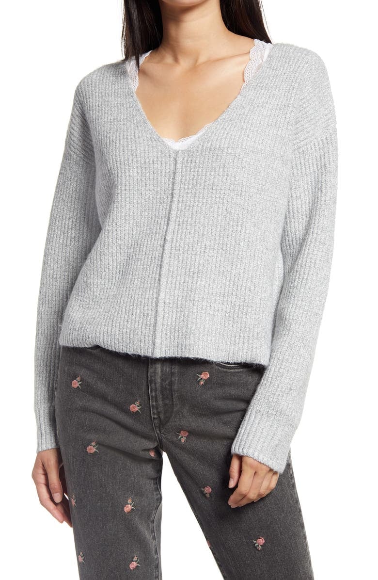 Bp v on sale neck sweater