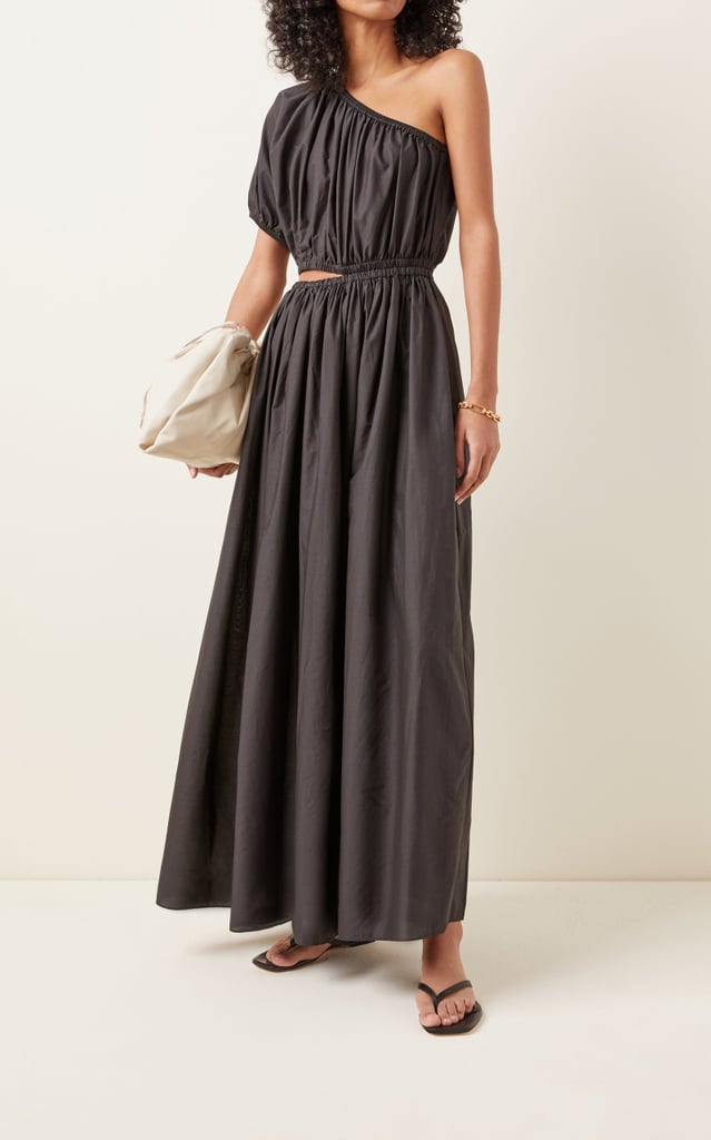 Matteau Cocoon Cotton Voile One-Shoulder Maxi Dress