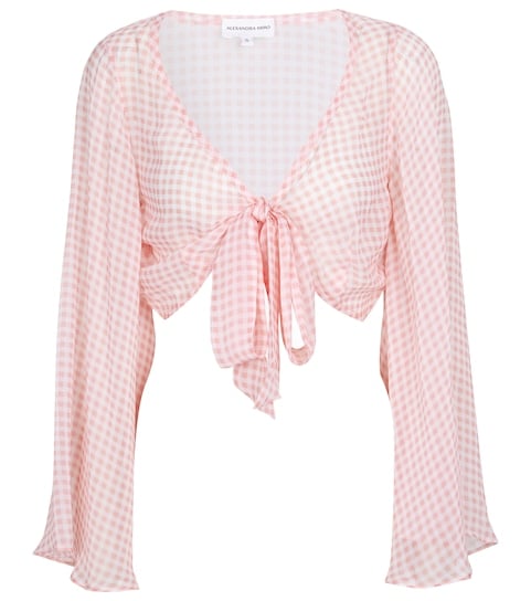 Alexandra Miro Natalia Gingham Crop Top