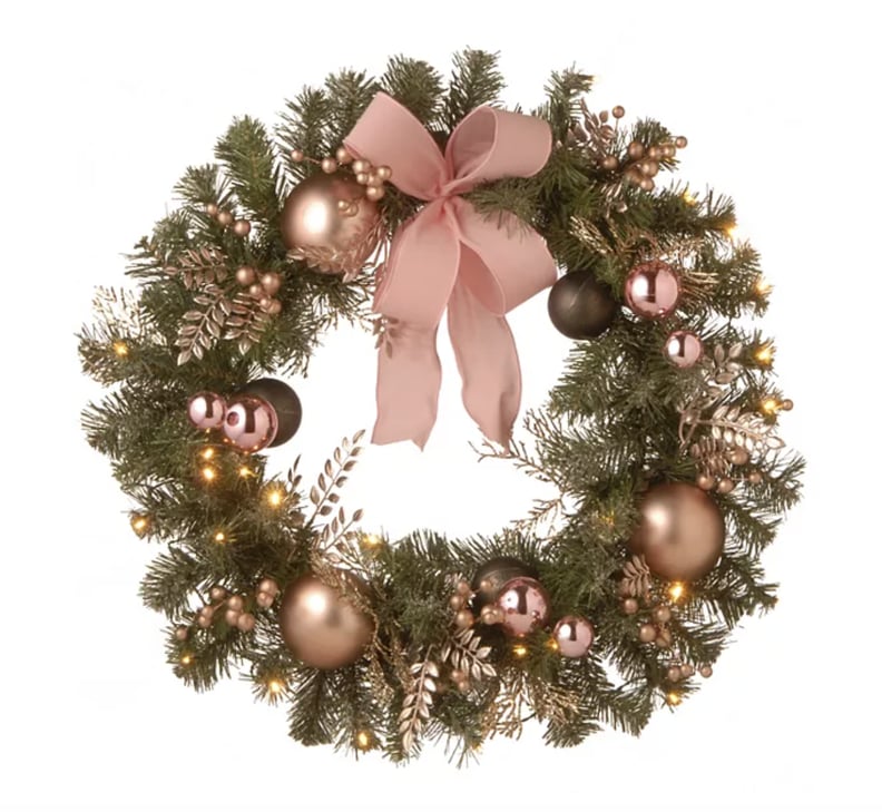 National Tree Company Decorated Pine Wreath with Battery Operated LED Lights