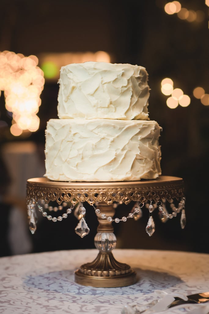 Classy and clean: that's how we'd describe this wedding cake that's also elegant without being extravagant.