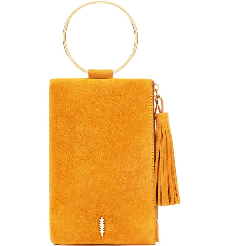 Thacker Nolita Suede Ring Handle Clutch