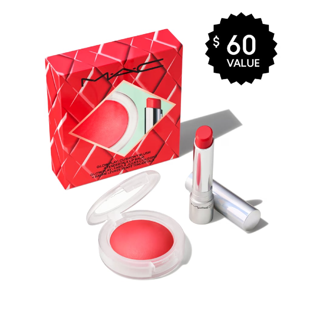 MAC No Work All Glow Play Kit ($29, originally $42)
This duo is as fingertip-friendly as it gets. The bouncy Glow Play Blush melts in with just a tap, and the matching Glow Play Lip Balm glides on just as easily.