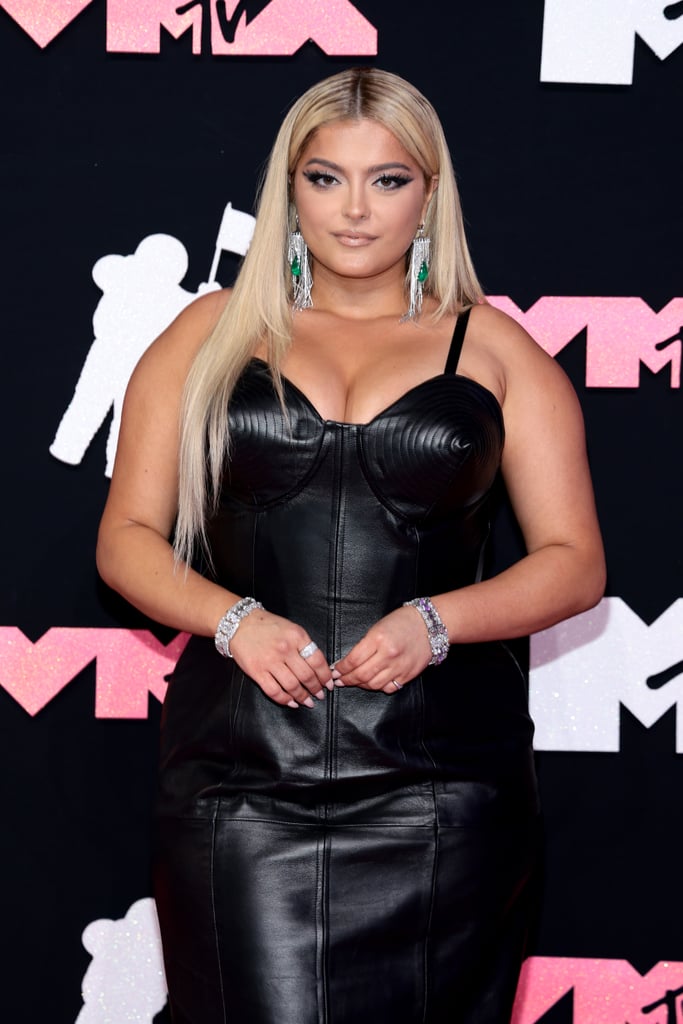 Bebe Rexha's Leather Butt-Cutout Dress at the 2023 MTV VMAs