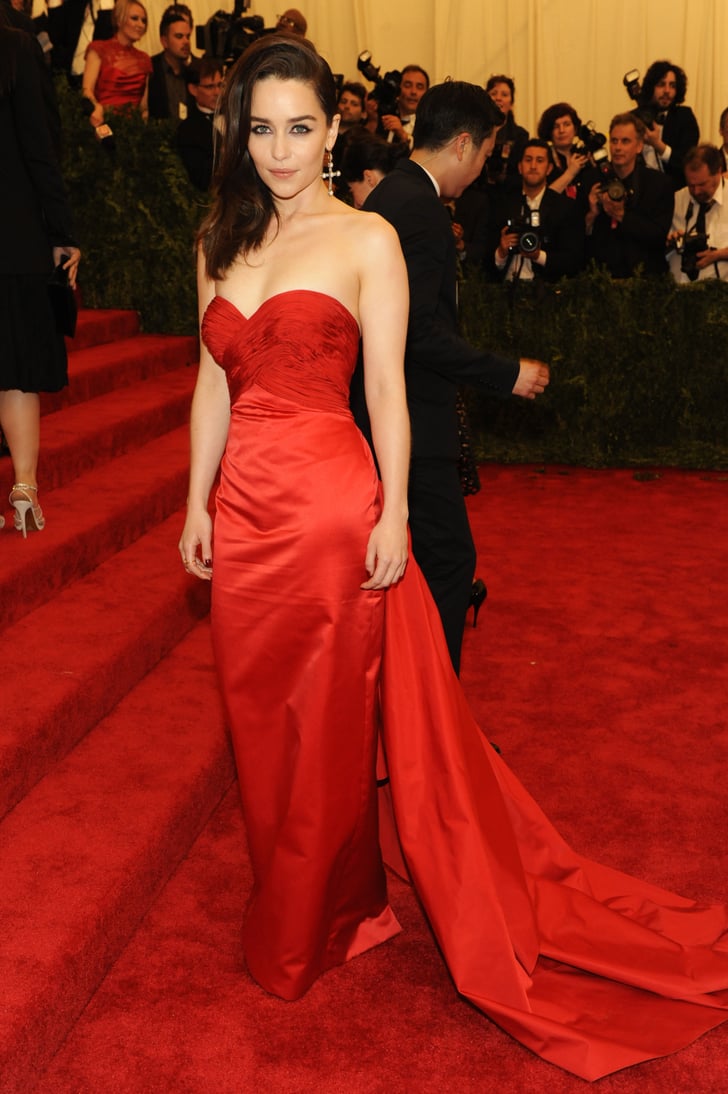 Emilia Clarke at the Met Gala 2013. Celebrities on the Met Gala Red