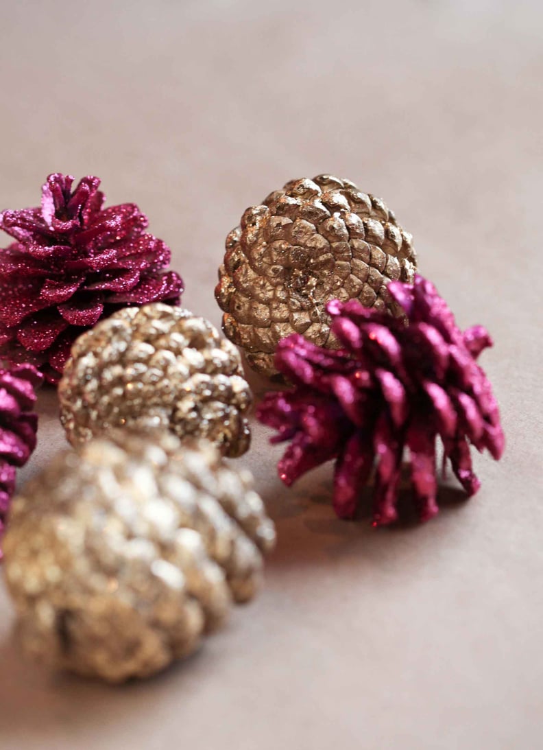 Glitter Pinecones