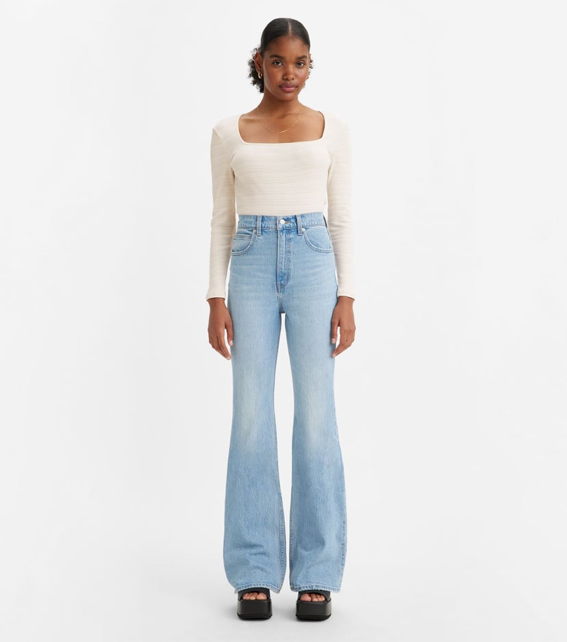 Levi's Ribcage Bootcut Jeans  Stretch denim fabric, Fashion inspo outfits,  Clothes