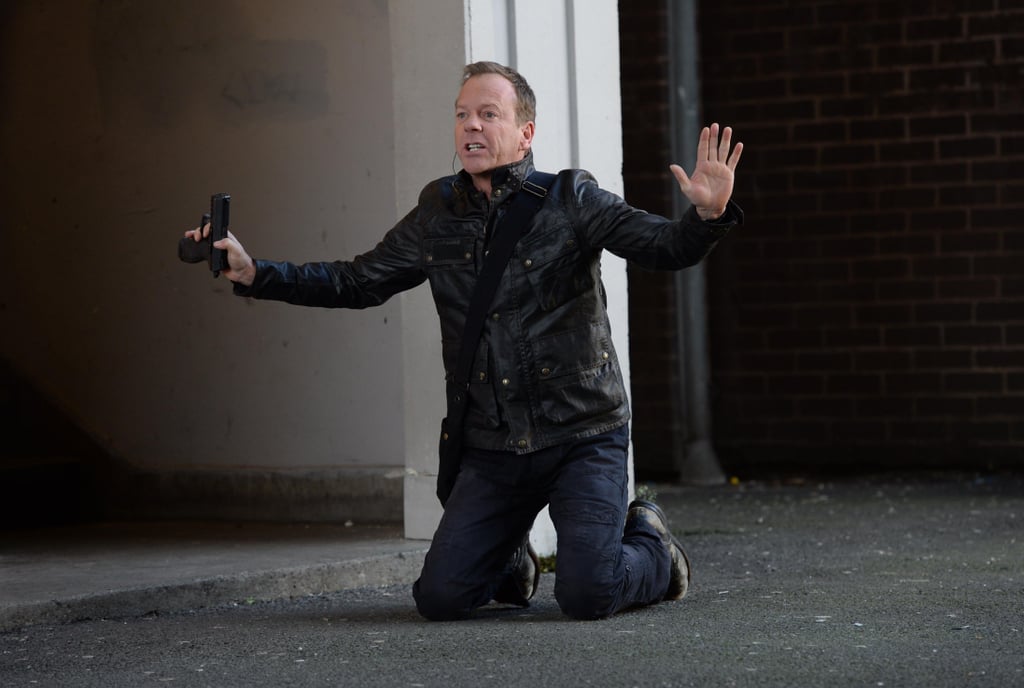 Kiefer Sutherland takes a knee as Jack Bauer.