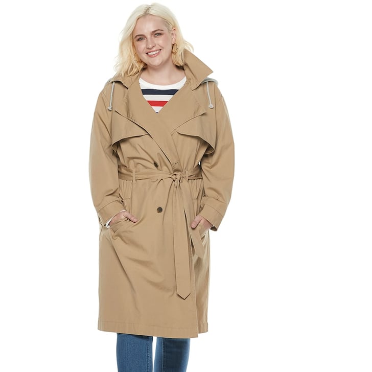 POPSUGAR at Kohl's Collection Hooded Chambray Trench Coat Best