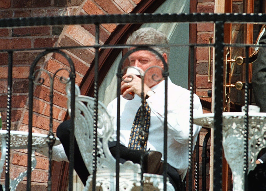 President Clinton enjoyed a pint of beer during his walkabout at the Malthouse brewery while attending a 1998 G8 conference in the UK.