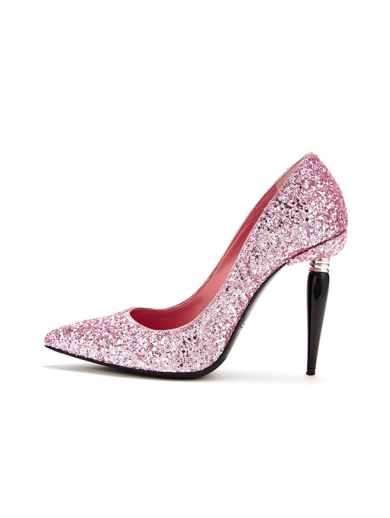 Oscar de la Renta Pink Glitter Mariacarla Pumps