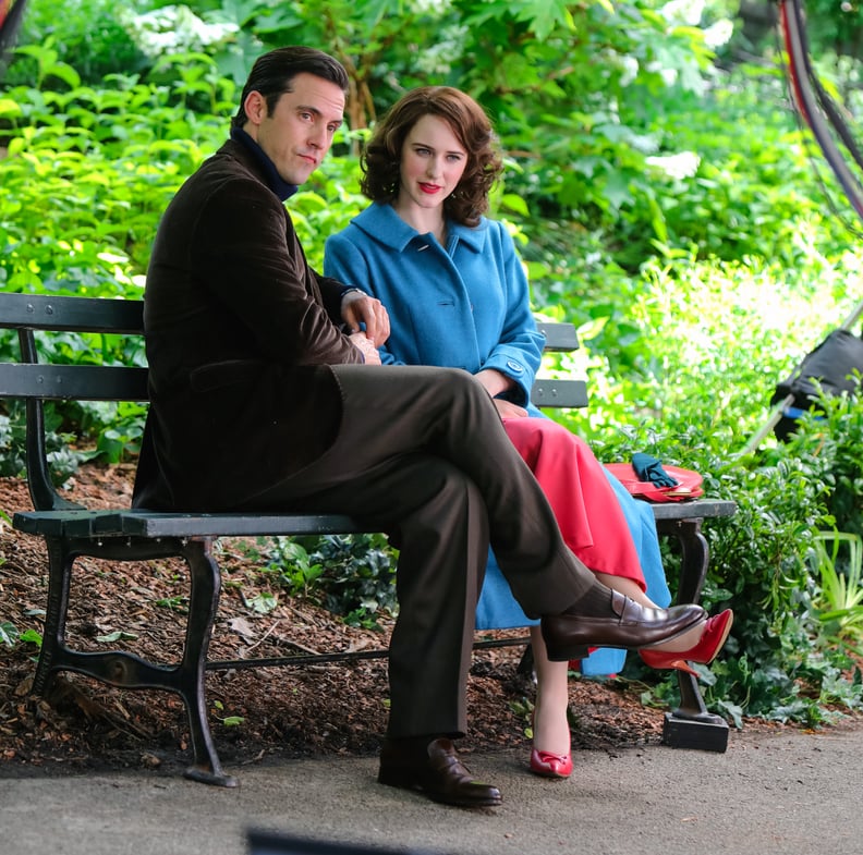 NEW YORK, NY - JUNE 10: Rachel Brosnahan and Milo Ventimiglia are seen at the film set of 'The Marvelous Mrs Maisel' TV Series on June 10, 2021 in New York City.  (Photo by Jose Perez/Bauer-Griffin/GC Images)