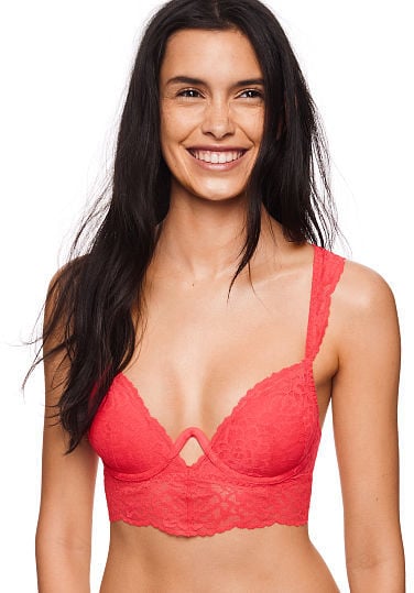 Buy Victoria's Secret PINK Lace Strappy Back Longline Bralette from the Victoria's  Secret UK online shop