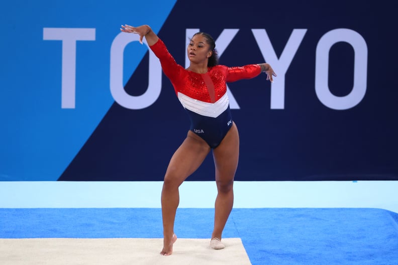 2021 Tokyo US Women's Gymnastics Team Red, White, and Blue Leotard Worn During Competition