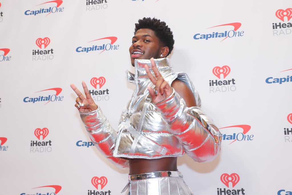 Lil Nas X's iHeartRadio 2021 Jingle Ball Metallic Outfit