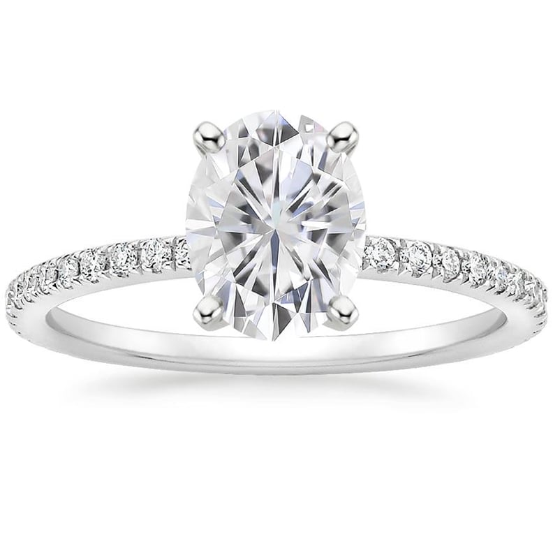 Brilliant Earth 18K White Gold Moissanite Luxe Ballad Diamond Ring