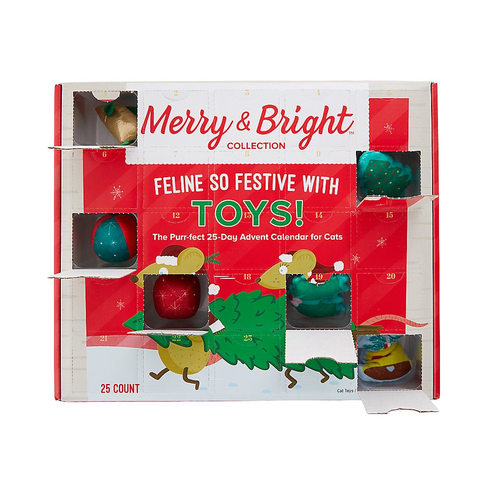 Merry & Bright Holiday 25-Day Advent Calendar for Cats