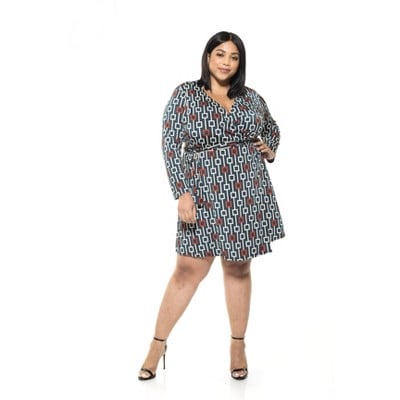 Alexia Admor Diana Geo Print Wrap Dress