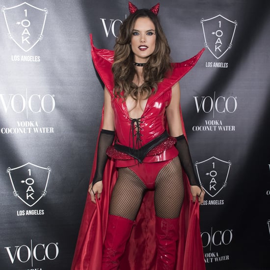 Alessandra Ambrosio Hosts Halloween Party in Devil Costume