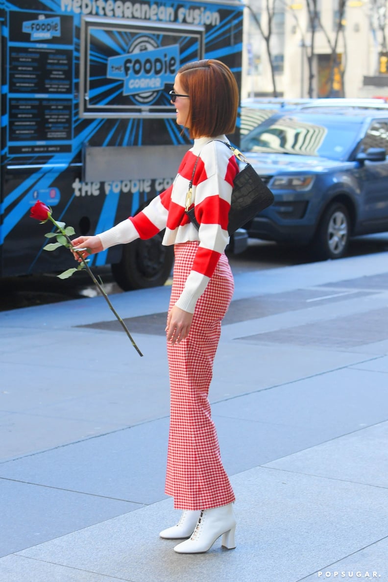 Zoey Deutch's My Other Half Miu Miu Valentine's Day Sweater PS Fashion