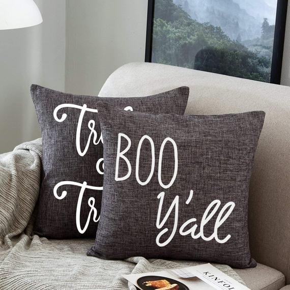 Boo Y'all Halloween Pillow Cover