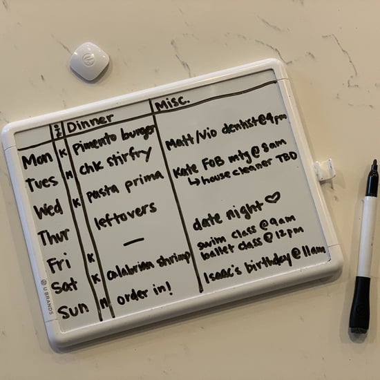 Whiteboard to Keep Family Events and Meals Organized