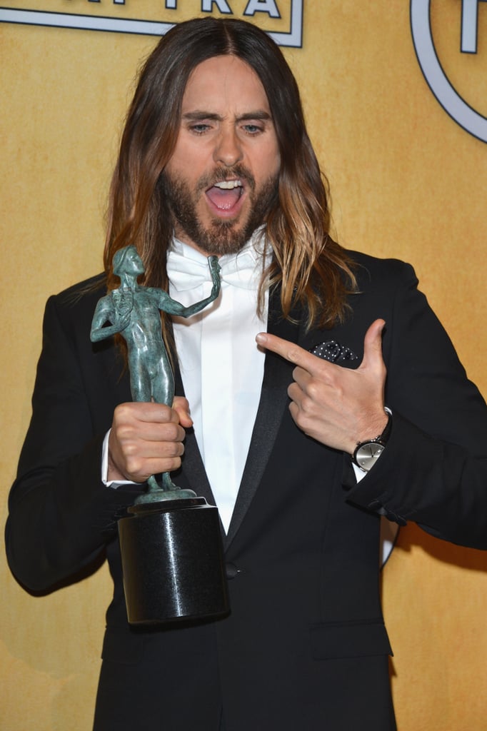 Jared Leto was psyched when he took home the SAG Award for his work in Dallas Buyers Club.