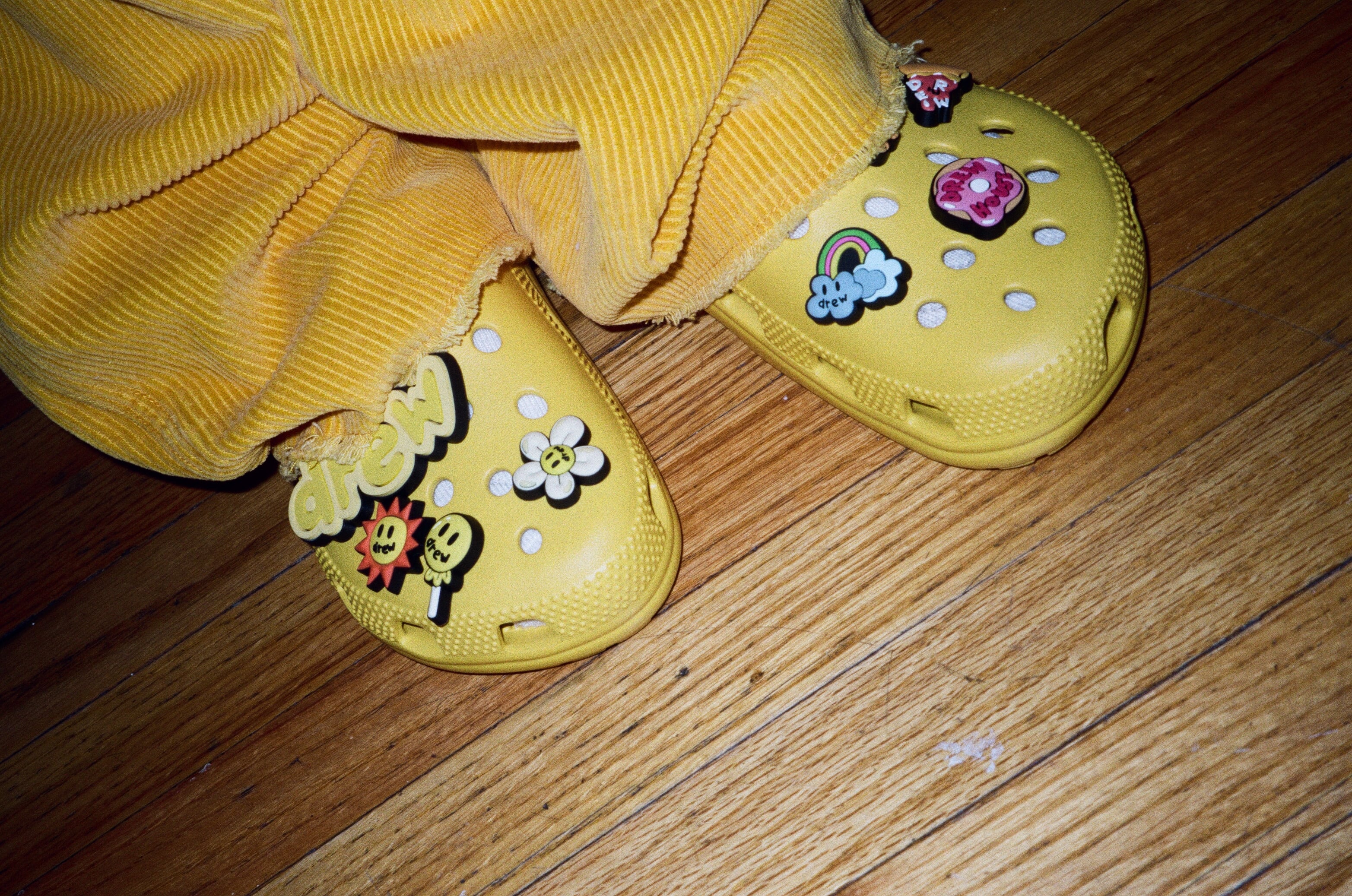 Justin Bieber's slippers from his House of Drew fashion label have