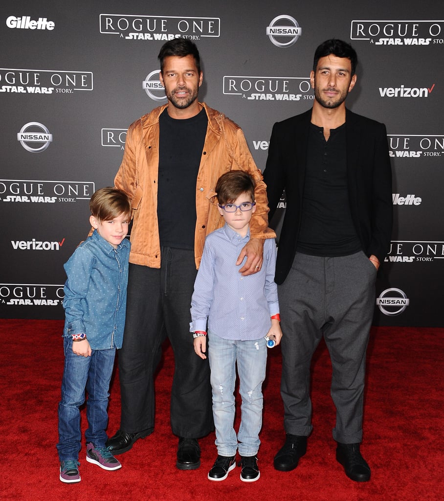 Ricky Martin and His Sons at the Rogue One World Premiere