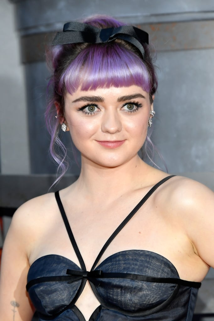 Maisie Williams With Purple Hair April 2019