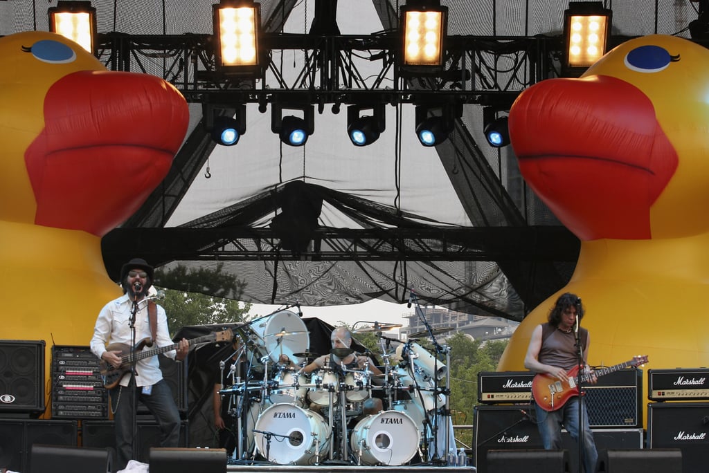 Primus performed in 2005 with the help of two giant rubber ducks (because why not?).