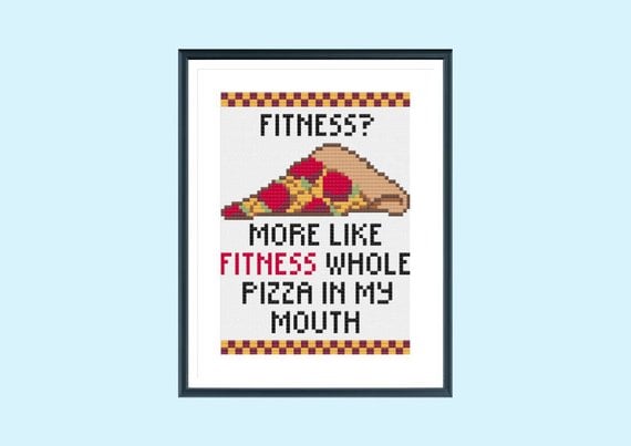 Fitness Goals cross-stitch pattern
