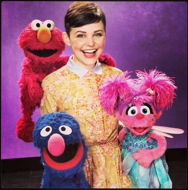 Elmo didn't have to dress up, but Ginnifer Goodwin made sure to look effortlessly chic when posing with her Muppet friends.
Source: Instagram user ginnygoodwin