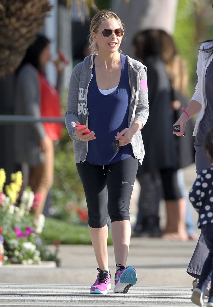 Sarah Michelle Gellar stayed active with a Tuesday morning workout in LA.