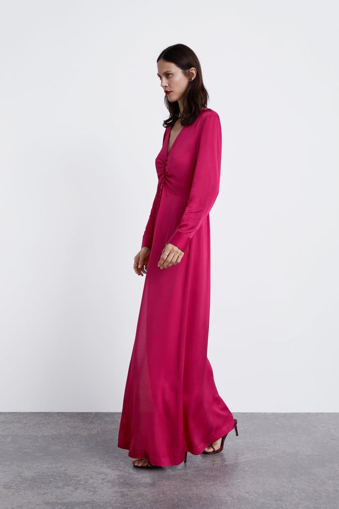 zara pink maxi dress