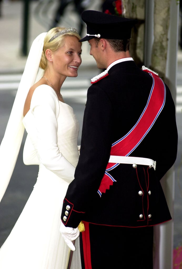 Prince Haakon and Mette-Marit Tjessem Hoiby 
The Bride: Mette-Marit Tjessem Hoiby, a single mother with a party-girl reputation.
The Groom: Prince Haakon, crown prince of Norway.
When: Aug. 25, 2001.
Where: Oslo Cathedral.