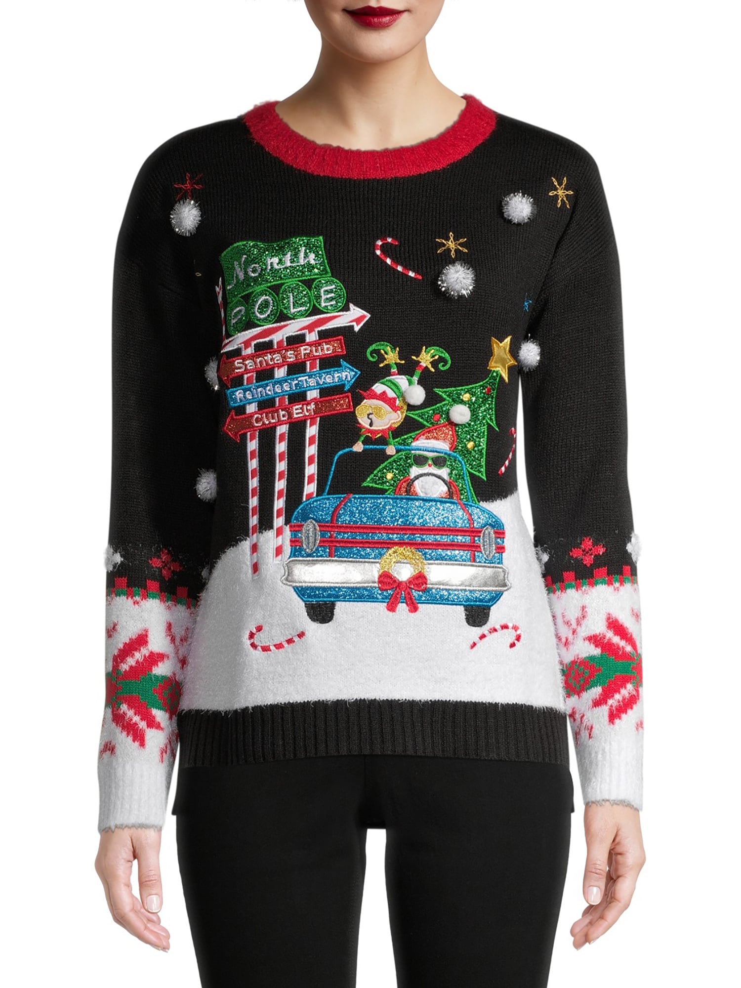 Holiday Time Women's Ugly Christmas Sweater | 15 Ugly Christmas Sweaters So  Good, You'll Be the Life of the Holiday Party | POPSUGAR Smart Living Photo  3