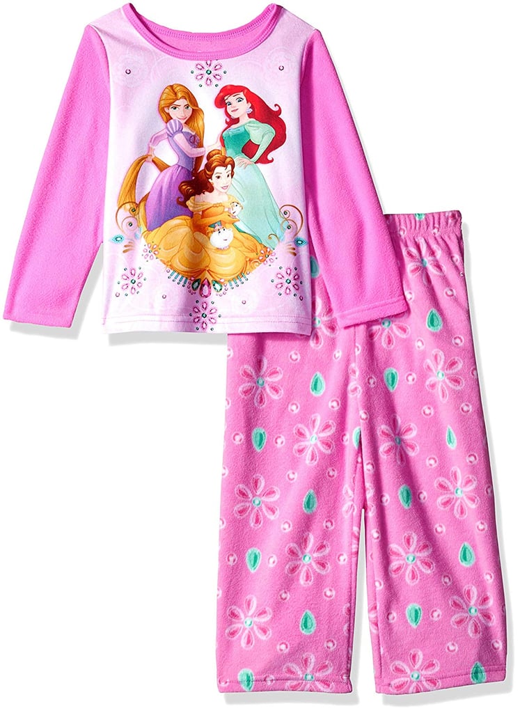 Disney Girls' Multi-Princess 2-Piece Fleece Pajama Set