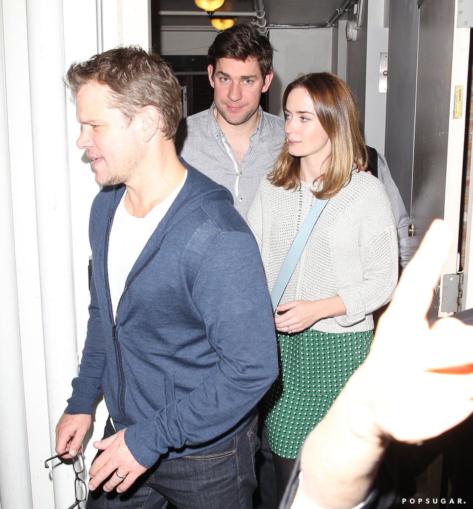 Ben Affleck, Matt Damon, and John Krasinski at Dinner