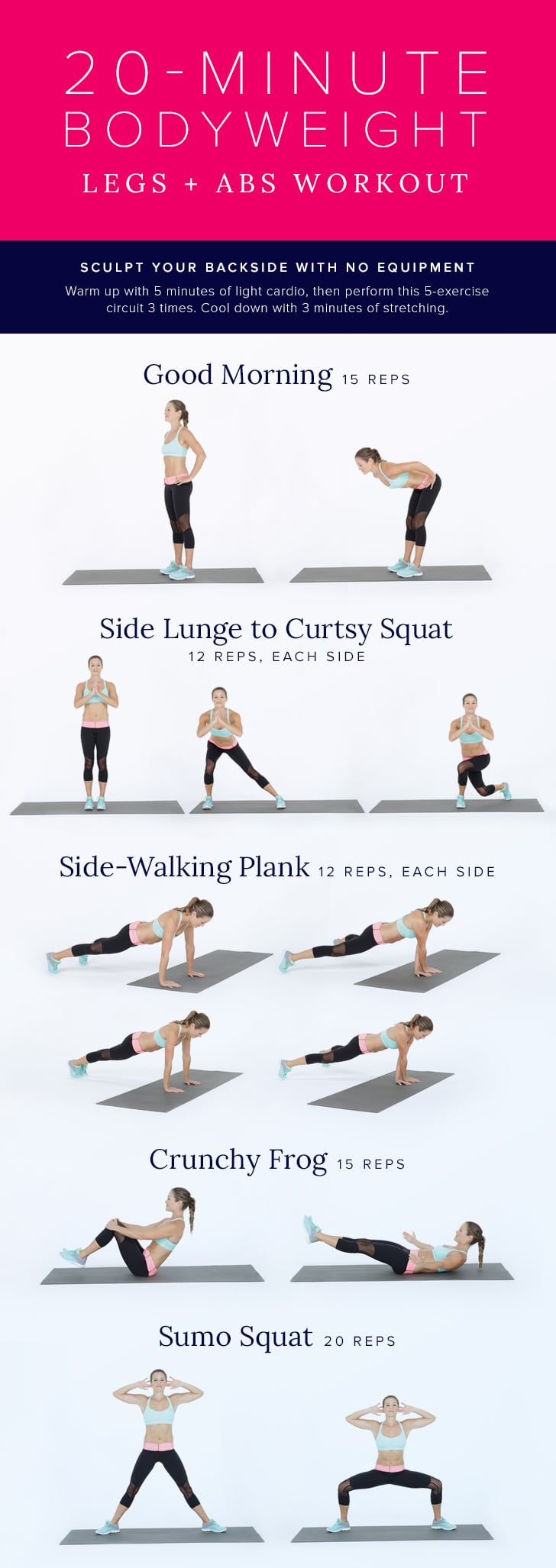 20-Minute Legs Workout for Strength - No Equipment with Warm Up